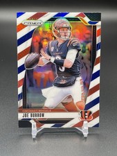 2024 Panini Prizm Football - Joe Burrow Red White & Blue Barbershop Parallel #55