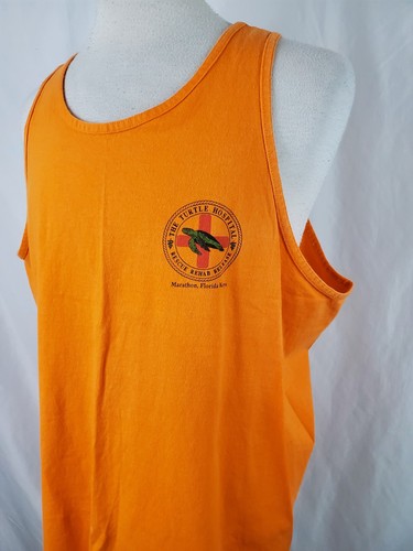 Débardeur vintage Turtle Hospital Rescue Rehab Florida Keys homme 2XL orange - Photo 6/8