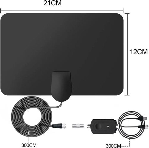 TV Aerial Indoor 250+ Miles Long Range, 4K Digital HD Amplified TV Aerial with - Picture 2 of 3