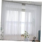  Window Sheer Curtains 95 Inches Long 2 Panels 52"W x 95"L (Pack of 2) Ivory