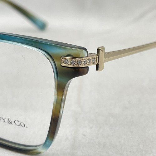 Tiffany & Co TF2234-B Womens Thin Square Butterfly Eyeglasses, Blue/Brown - Picture 4 of 17