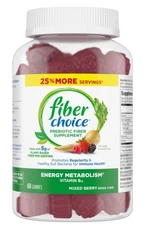 Fiber Choice Prebiotic Fiber Supplement | 60 Gummies | Exp 03/2026
