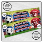 Personalised Football Birthday Banner Any Name Age Team - Custom Kids Party 4