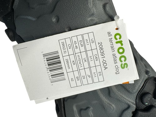 Sandalias Crocs Todo Terreno Atlas Gris Para Hombre Talla 11 M Sin Cordones Correa DEADSTOCK - Imagen 14 de 14