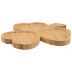  Shamrock -Form Holz Wurstbrett St. Patrick's Day Serve Tably Bambus Snack