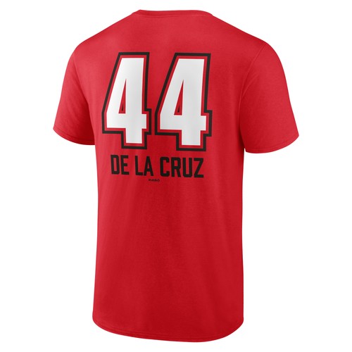 Men's Elly De La Cruz Red Cincinnati Reds Name & Number Fastball T-Shirt - Bild 3 von 3