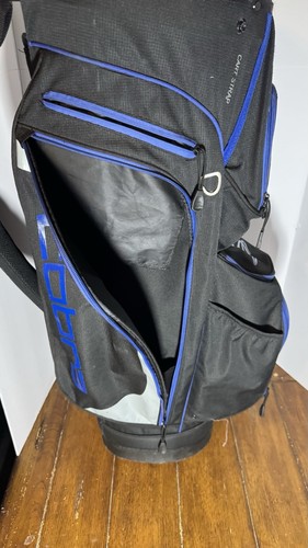 Cobra Ultralight Golf Cart Bag Black Blue 12-Way Divide Single Strap Golf Bag - Picture 6 of 11