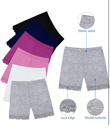 Ruisita 6er Pack Mädchen Spitzenshorts Tanz Fahrrad atmungsaktiv Shorts - 8-10 - 12 Paar - Bild 4 von 5