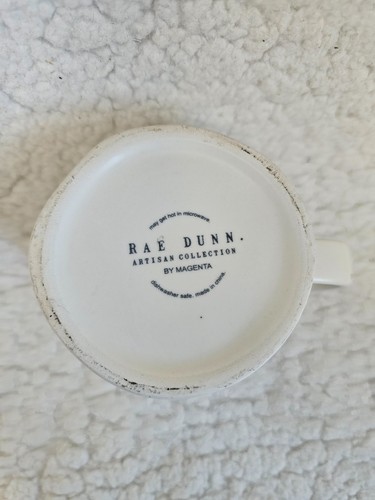 Rae Dunn Breathe Coffee Tea Mug Cup Ivory 4.5" By Magenta Artisan Collection - Picture 6 of 7