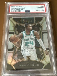 2023 PANINI BRANDON MILLER SELECT SILVER PRIZM #332 PSA 10