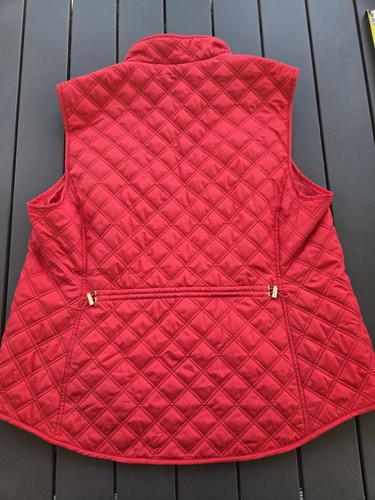 Croft & Barrow Red Quilted Vest w/Drawstring Back - XL - Excellent Condition - Picture 7 of 7