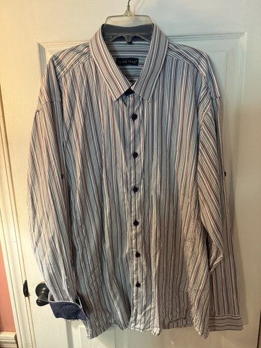 Jared Lang Xxl Striped Button Up Shirt - Picture 5 of 8