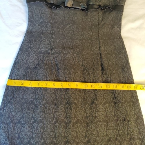 Vintage La Belle Black Sleeveless Dress Juniors 13 USA 90s Sheath LBD Stretch - Picture 10 of 16