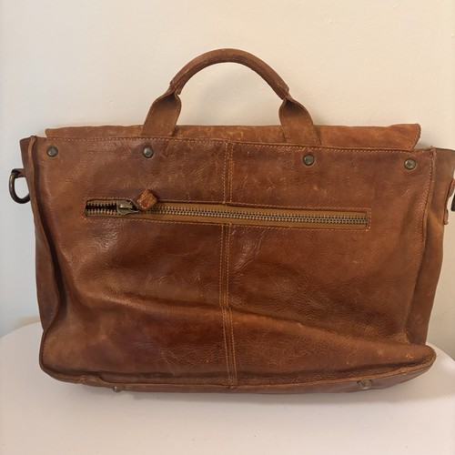 Will Leather Goods braun Kent Messenger Bag Umhängetasche Aktentasche kariert gefüttert - Bild 6 von 16