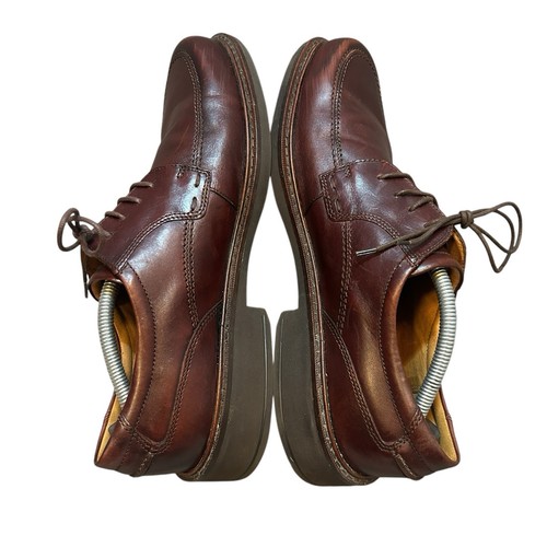Ecco Mens Brown Leather Lace Up Oxford Breathable Dress Shoe Size 46 US 12 - Picture 5 of 10