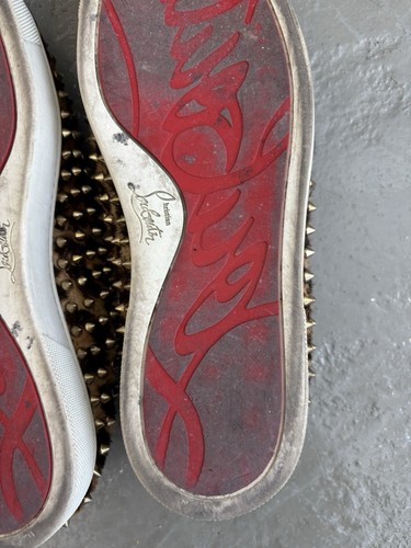 Authentic CHRISTIAN LOUBOUTIN Cheetah Print Fur Roller Boat Studded Sneakers 42 - Picture 14 of 14