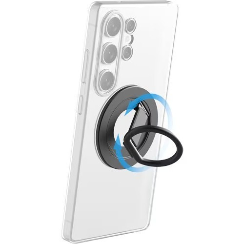 Samsung Magnetic Ring Holder 360º Rotating Stand Soft Pad Dual Hinges Metal Look - Picture 1 of 5