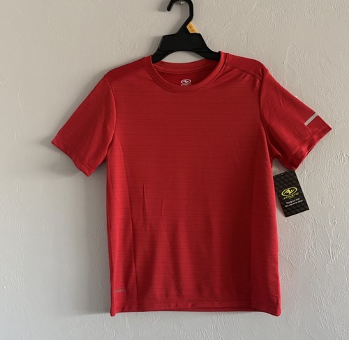 Athletic Works Jungen rot Core feuchtigkeitsableitendes T-Shirt Größe L 10-12 neu mit Etikett - Bild 1 von 6