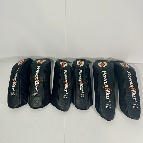 POWERBILT HEADCOVER Lot of 6 Black Golf Head Cover - Picture 4 of 12