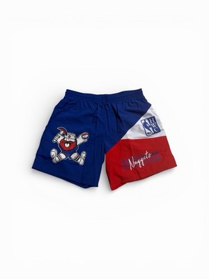 Men's Royal Denver Nuggets Hardwood Classics Vintage Logo Woven Shorts