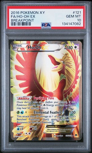 2016 Pokemon XY Breakpoint Full Art Ho-Oh EX 121/122 #121 PSA 10 - Picture 1 of 2