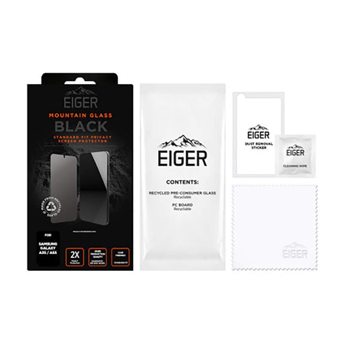 Verre de sécurité Samsung Galaxy A16 Eiger Privacy 2.5D premium - 4