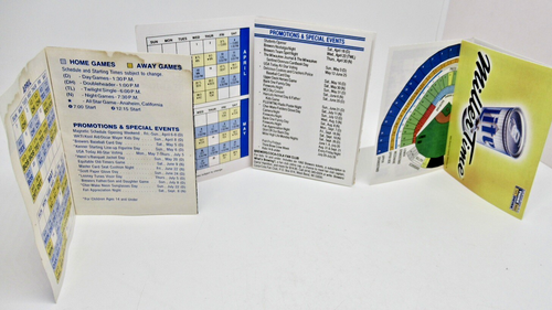 Milwaukee Brewers 1990-1992-1998 Season Schedules LOT of Three (3) - Picture 3 of 7
