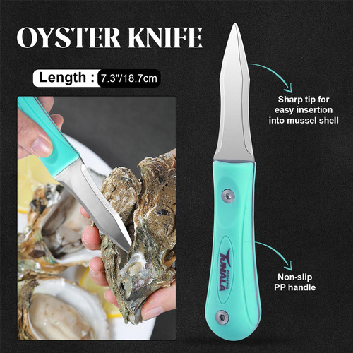 5-Piece Seafood Tools Set,1 Crab & Lobster Cracker,1 Shrimp Peeler,1 Oyster S... - Picture 4 of 7
