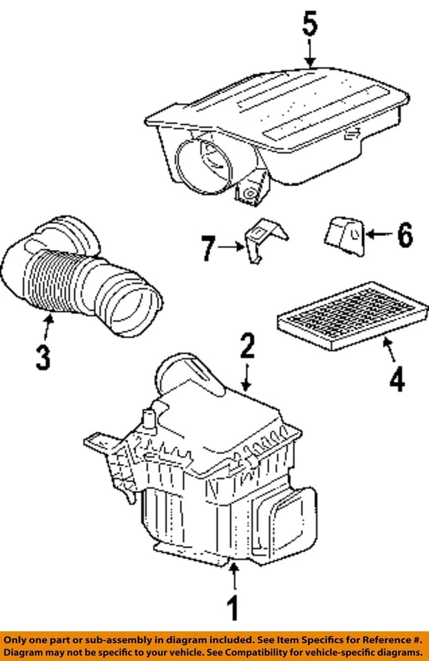 Conjunto de filtro de aire usado se adapta a: Dodge Durango 2004 5,7 grado A Foto 3 de 4