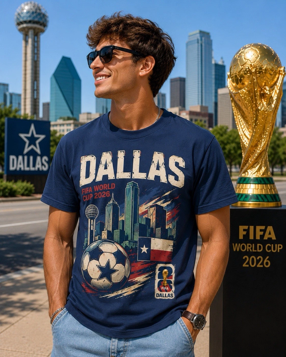 FIFA World Cup 2026 Outerstuff Dallas NYC All Host Cities Poster Graphic Tee LA
