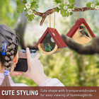 2 Pack Hummingbird House Window View Wooden Bird Houses for outside Hummingbird