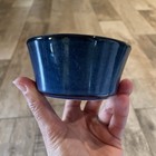 Set of 4 Glossy Terracotta Blue Ceramic Ramekins 4 oz Crème Brûlée