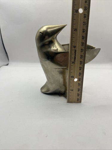 Restoration Hardware Silver Plated Butler Penguin Candle Plate Holder 5.5" - Picture 9 of 10