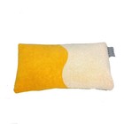 HERMES Miscellaneous goods Yachting-Wave beach cushion polyamide Yellow x White