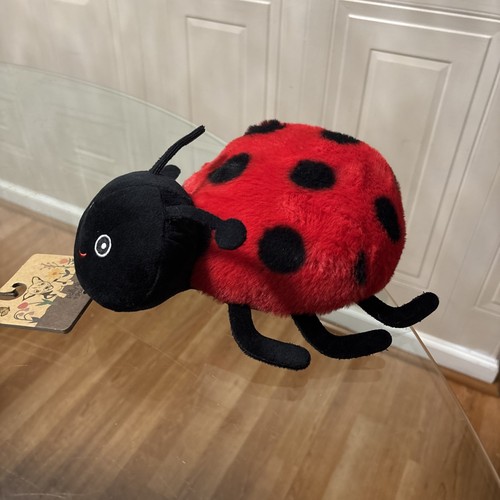 Pally Paws 9" Ladybug Dog Toy w/Squeaker & Crinkle Red/Black Y0878 New - Picture 5 of 5