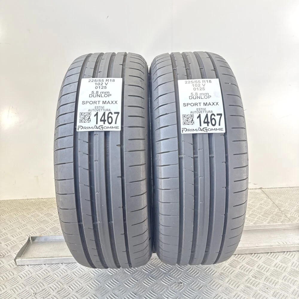 Gomme Usate 225 55 R18 102V Dunlop Sport Maxx 82% Estive