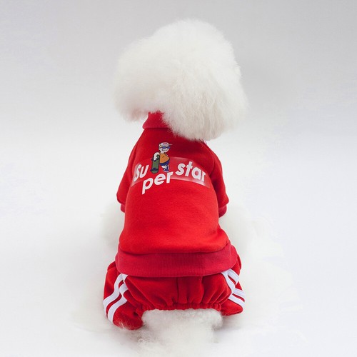 Pet Dog Hoodie Warm Jumpsuit 4 Legs Coat Sweatshirt Sports Puppy Winter Outfits - Picture 9 of 17