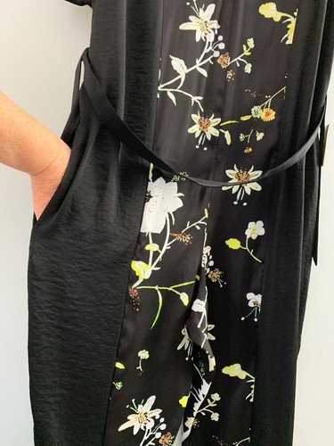 NWT- Rachael Roy Jumpsuit, Black with Floral, Size 12 - Picture 5 of 10