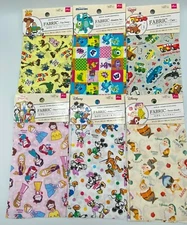 *New* Disney Daiso Mickey Princess Toy Story Cars Snow White Fabric Cloth Piece