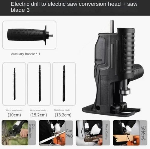 Portable Reciprocating Saw Adapter Electric Drill Modified Electric JigSaw - Bild 12 von 19