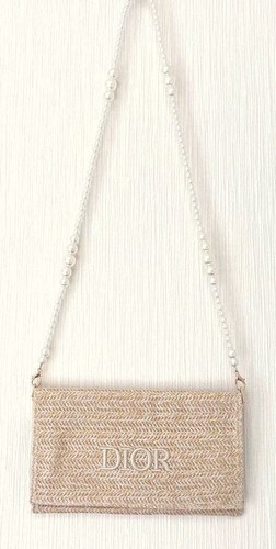 Christian Dior Novelty Clutch Pouch 2023 Summer Rattan Beige shoulder crossbody✨ - Picture 2 of 5