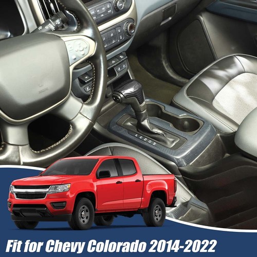 Center Interior Gear Shift Head Trim For Chevy Colorado 2014-2022 Carbon Fiber - Foto 6 di 23
