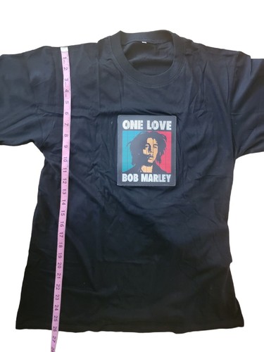 Sound Music Activated LED LIGHT UP FLASHIN Bob Marley Rave Party Concert T SHIRT - Picture 2 of 6