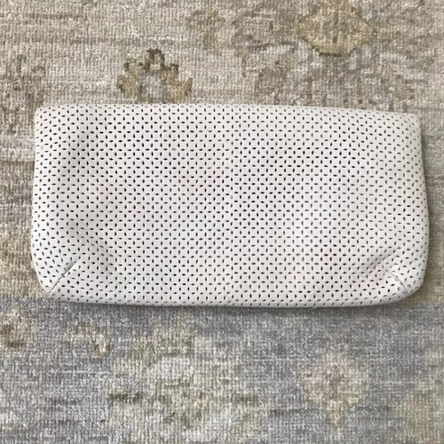 JIGSAW Clutch Foldover Handbag in Oyster Leather BNWT Removable Shoulder Strap - Picture 18 of 23