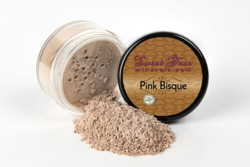 BISQUE FOUNDATION Mineral Makeup Matte Jar Bare Skin Sheer Natural Powder Cover - Picture 1 of 4