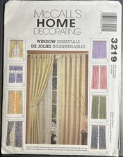 NEW Uncut McCall's Home Decorating Window Essentials Patterns #3219 Uncut FF