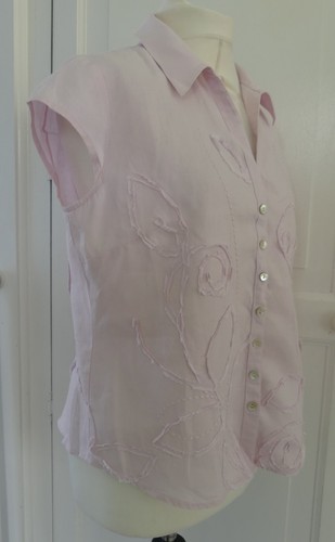 Blusa Camisa Marks & Spencer PER UNA Rosa Manga Gorra Reino Unido Talla 14 - Imagen 3 de 6