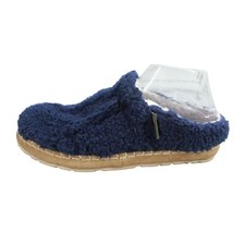 LL Bean Women's Cozy Slipper Slides Warm Sherpa Fleece Lightweight Navy Size 8 M