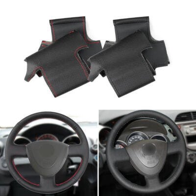 DIY Leather Steering Wheel Cover  For Honda City 02-2008 Civic Fit Jazz Interior