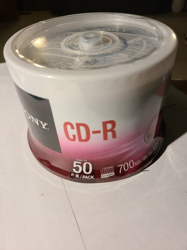 SONY 50 Pack CD-R 80 Minute 700MB 1*48X Recordable Disc New Sealed - Picture 4 of 7